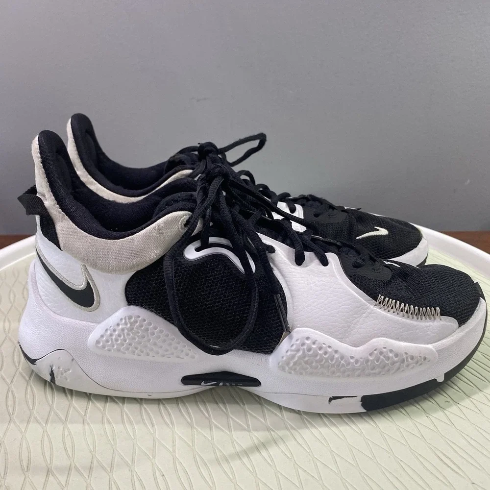 Nike PG 5 TB Men's White&Black Oreo‎ Sneakers Size 8US/7/41